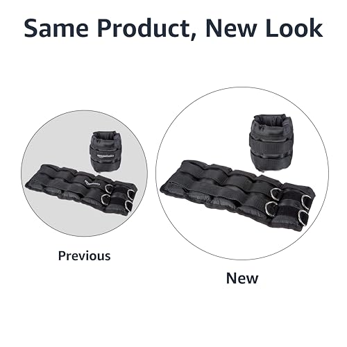 Amazon Basics Adjustable Ankle Weights for Men & Women, for Workouts, Resistance Training, Walking, Black - style: 10 Pound Set (5 Pounds Each)