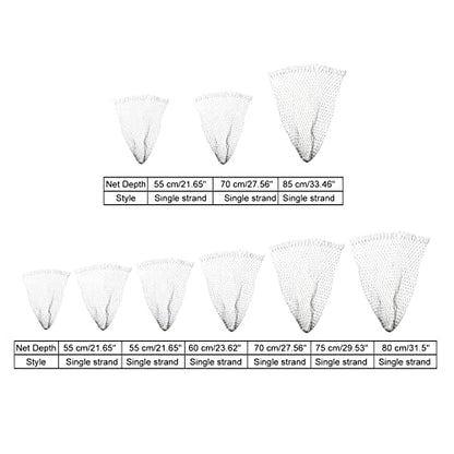 Fishing Net Replacement, Dia.19.7" PE Replacement Mesh Landing Fish Nets for Freshwater Saltwater Fishing, Gray