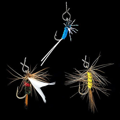 Dr.Fish 50 Pack Fly Fishing Snap 3 Sizes Stainless Steel Quick Change Lure Clip for Fishing Flies, Trout Fishing - size: XS(0.2")-50 Pack