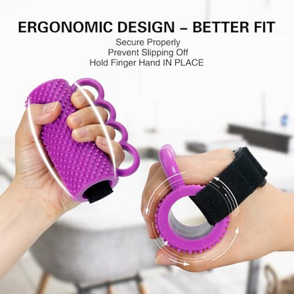 2 PACK Hand Therapy Grip Ball for Hand Contracture & Stroke Arthritis Recovery - Exercise Strengthener for Weak Hands, Carpal Tunnel, Rehabilitation, Post-Surgery, Soft Squeeze Stress Relief Ball for Seniors - size: 2PC