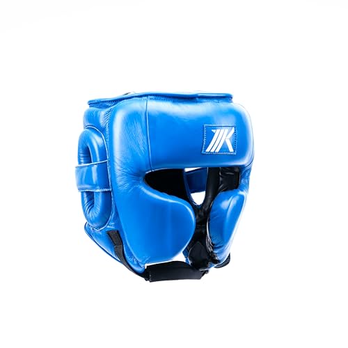 MK1 Select Open Face Boxing Headgear | Premium Leather Sparring Head Guard | Great Visibility, Protection, Comfort & Adjustable Fit | Fit for Men & Women