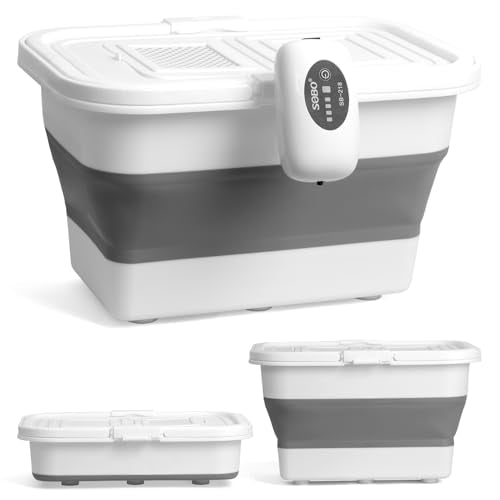 Live Bait or Fish Bucket with Aerator, 14 Quarts Multi-Function Collapsible Fishing Container Box with Rechargeable Air Pump - color: Bucket+Aerator