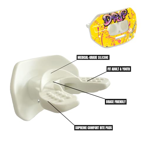 O Shield Vortex Graphic Football Mouth Guard, DRIP - color: Drip