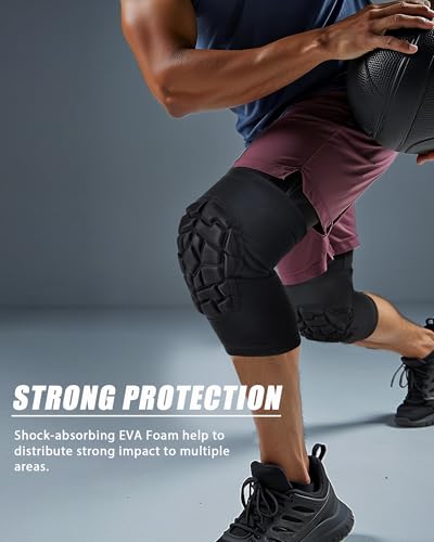 Wanlvhu Knee Pads Wrestling Short Compression Knee Sleeve, 2 Pcs Basketball Volleyball Football Knee Pads Sleeve for Youth Adult Kids (Black, X-Large) - size: X-Large