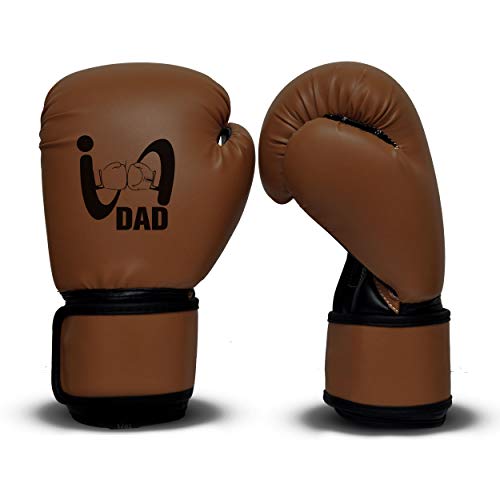 Ultimate - I Boxing Dad - Kids Boxing Gloves MMA Boxing Muay Thai Bag Work - color: Brown, size: 4 Oz