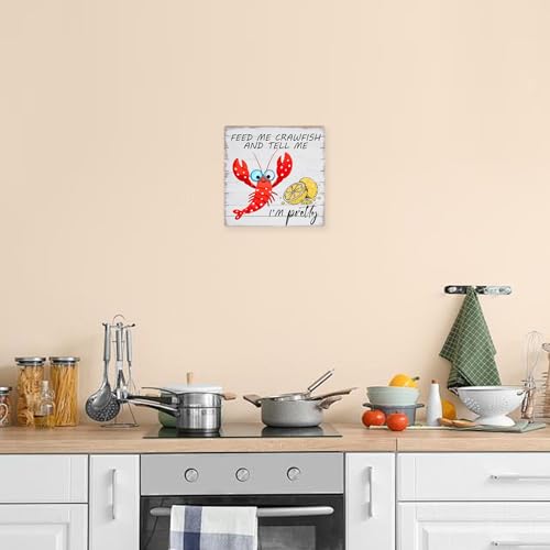 Seafood Party Decorations Shrimp Boil Party Supplies Funny Quotes Gifts To Crawfish Lovers 8×8 Inches Metal Sign - color: Pretty