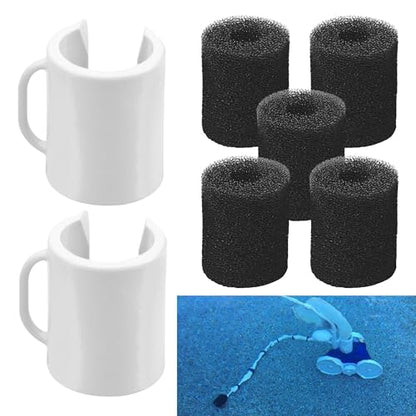 2 Pack 9-100-1018 Pool Cleaner Bag Collar Compatible with Polaris Pool Cleaners Model 180 280 380 480 3900 Bag Collar and Sweep Hose Scrubber Replacement Set