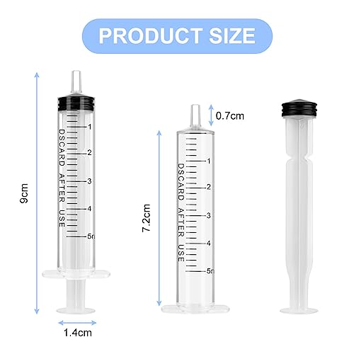OFFCUP 10 Packs Plastic Syringes, 5 ml Syringe for Liquid Ndividually Sealed Syringes Without Needles for Oral Syringe Baby Medicine Syringe Colostrum Collector Syringes Pet Feeding Needle