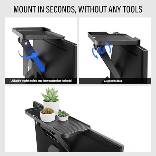 Adjustable Steel TV Top Shelf, Floating TV Stand, Universal Monitor Shelf for Soundbar, Game Console, Cable Box, Router Shelves (11.8 x 4.9 inch) - style: 11.8 x 4.9 inch