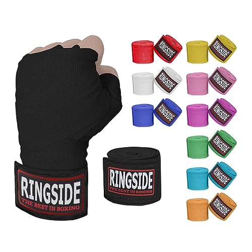 Ringside Mexican Style Boxing Hand Wraps 180" - color: Black, size: 1 Pair