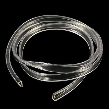 uxcell U Channel Edge Trim, 4.9ft Length Soft Rubber Guard Seal Strip Edge Protector Fit for 4-5mm Edge, (9/16" W x 5/16" H) Clear - size: 9/16"x 5/16"x 4.9ft
