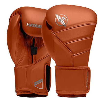 Hayabusa T3 Kanpeki Leather Boxing Gloves - color: Clay Orange, size: 12oz