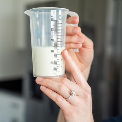 8oz 1 Cup Measure Pitcher with Convenient Conversion Chart– Food Grade - Great for Cooking, Home Hobbies, Aquariums, Pet Additives, Medical and Lab Chemicals with High Chemical Resistance by Turnah