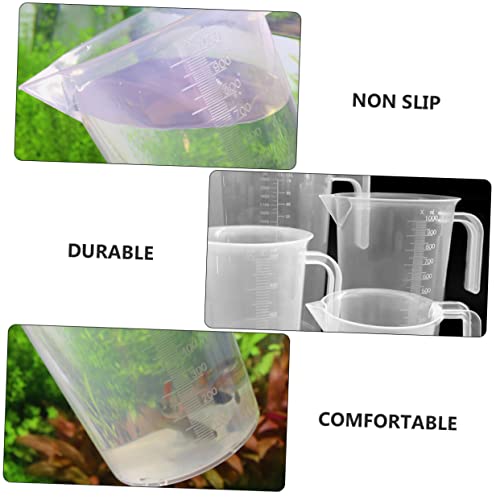 Hemobllo 1Pc Thickened Aquarium Scale Measuring Cup Liquid Water Changing Cup for Fish Feeding Construction with Spout for Accurate Measurement for Home