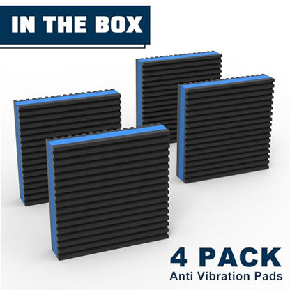 4 Pack Rubber Anti Vibration Pads 6" X 6" X 7/8", Heavy Duty EVA Vibration Isolation Pads for Compressos, Conditioner, Treadmill, Washing Machine, Dryer, Rubber Isolation Pads - size: 6" X 6" X 7/8"