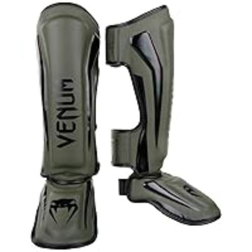 Venum Elite Standup Shin Guards - color: Khaki/Black, size: Medium