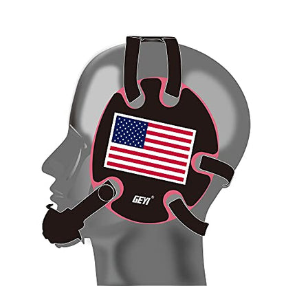 Wrestling Headgear with USA and Flag Wraps (Pink, Youth) - color: Pink, size: Youth
