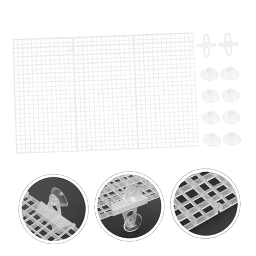 Totority Fish Tank Divider Board with White Plastic Panels and Suction Cups Aquarium Isolation Screens for Separating Fish Suitable for Betta and Aquatic Tank Separation