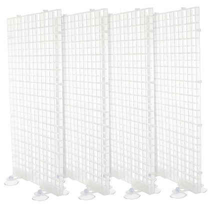 Betta Aquarium Supplies Spliced Lattice Plate Divider for Fish Tank Accessories Random Color - color: White
