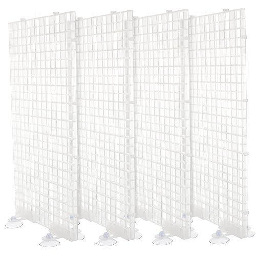 Betta Aquarium Supplies Spliced Lattice Plate Divider for Fish Tank Accessories Random Color - color: White