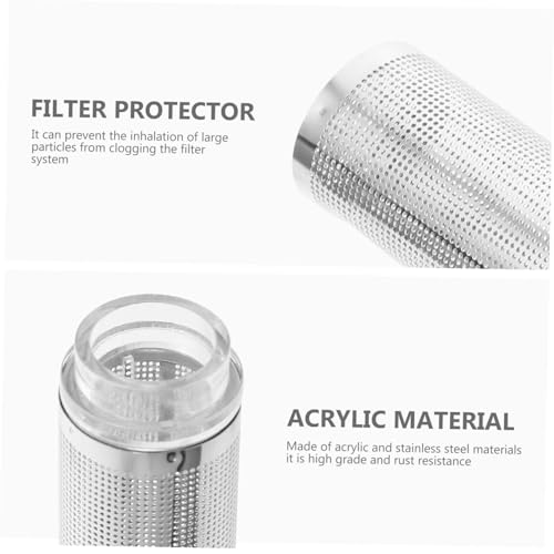 Stainless Steel Aquarium Guard Cover Large Fish Tank Intake Strainer Protector Easy to Clean Mesh Guard for Shrimp Tank Safe Rounded Edges Simple Installation for Aquariums and