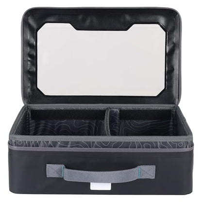 Plastix Case – Large, Waterproof Soft Plastic Lure Storage Box, EVA Structured Interior, Clear Lid, Removable Dividers, Tackle Organizer