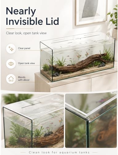 Clear Aquarium Lid with Feeding Hole, 0.12 inches Transparent Fish Tank Cover with Air Slots, Anti Jump Cover for DIY Top Tanks, for Daily Fish Care(111x20cm) - size: 111x20cm