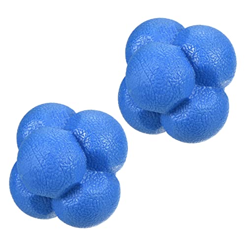 PATIKIL Bounce Reaction Balls Coordination Training Ball Agility Trainer TPR High Difficulty, for Speed Reflex, Pink - color: Blue