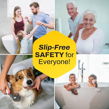 [Made in Korea] Ultra-Thin Bathtub Non Slip Stickers - Diamond Grip Anti Slip Shower Stickers with Strong Adhesive for Elderly, Safety Use (10)