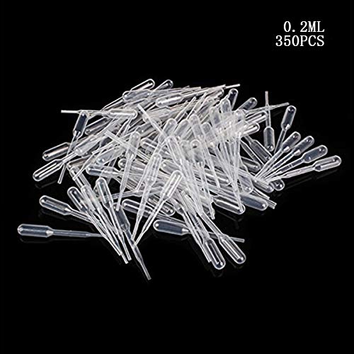 0.2ml Plastic Mini Transfer Pipettes for Liquid Mixture, 350PCS Disposable Dropper - size: 0.2 ml