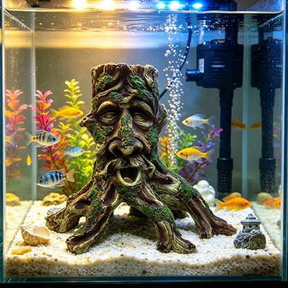 Large Aquarium Driftwood Decaying Trunk Terrarium Resin Hollow Tree Root Log Ornament Decoration Fish Tank Hideouts Climbing Habitat Accessories for Bearded Dragon Snake Chameleon Reptile