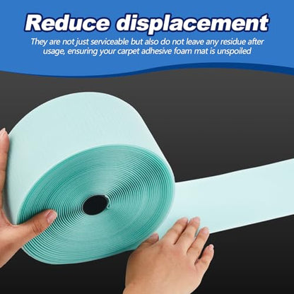 Shappy Gymnastics Mat Hook Fastener Gymnastics Cheer Mats Tape Strip for Tumbling 4" Wide Carpet Repair Nylon Hook for Carpet Bonded Foam Seams Cheer Gym Floors Cheerleading Supplies - color: Turquoise