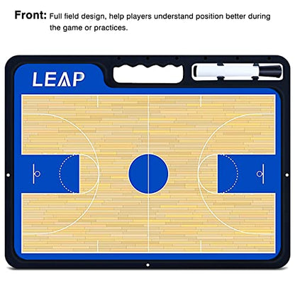 Coach Board Premium Tactical Clipboard Two Sides with Full & Half Court Dry Erase Marker Board for Basketball, Baseball, Soccer, Football, Hockey - color: Basketball Board