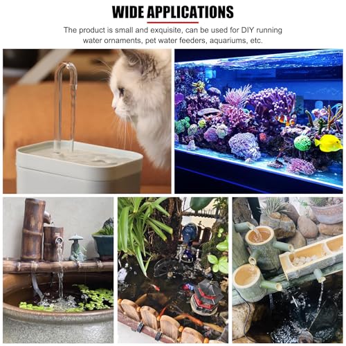 12 Volt Solar, Aquarium Water Pumps, Brushless Submersible Pump Dc12v 240l/H Ultra Quiet Brushless Motor Pump Mini Submersible Water Pump for Aquarium Fish Tank Hydroponic Fountains