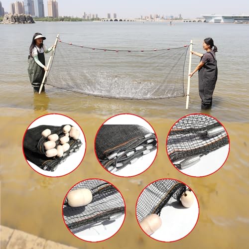 Professional Seine Net | 5 to 50 ft | Ultra Strong | Maximizes Catch | Ideal for Both Commercial and Recreational Fishing - style: 4' X 50'