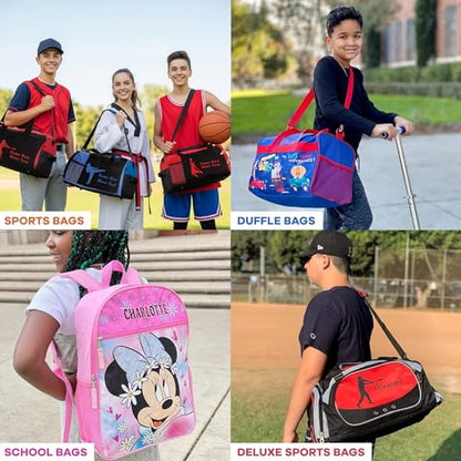 Personalized Sport/Gym Roll Duffel Bag - Martial Arts Male Black 18" - color: Black, style: Martial Arts Male