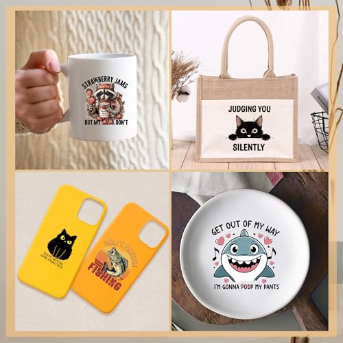 UV DTF Cup Wraps - 20 Sheet Funny Animal UV DTF Transfer Stickers, Fun Cup Wraps for Glass, Humorous Waterproof Decals, DIY Crafts for Self, Friends, Family