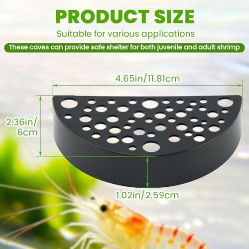 2 Pack Shrimp Cave,Shrimp Hides for Aquarium,ShrimpHideouts Stealth Caves,Shrimps Breeding Protector,Shrimps Breeding Cave Shelter Aquarium Tunnel for Fish Tank Accessories Decor