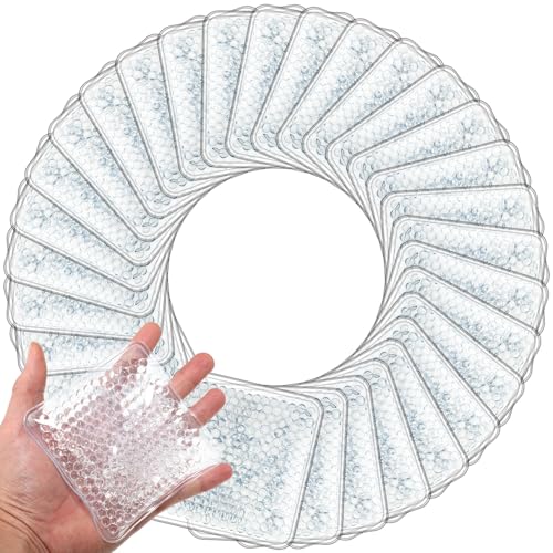 Trelaco 30 Pack White Small Ice Packs for Injuries Reusable - color: Clear