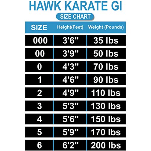Karate Uniform for Kids & Adults Lightweight Student Karate Gi Martial Arts Uniform with Belt - size: 3 (5'3'' / 130lbs)