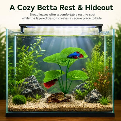 Aquarium Plants Betta Fish Tanks Decor 6-in Soft Aquarium Decorations Silk Fish Tanks Plants Fish Tank Decorations Accessories Goldfish Bowl & Reptile Plants Driftwood
