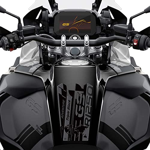 labelbike - 3D Sticker Motorcycle Tank Pad Protection and Decoration in Resin Compatible with BMW R 1250 GS Adventure Triple Black 2020-2022 - Color Black Gray - size: Tank pad - ADVENTURE R 1250 GS