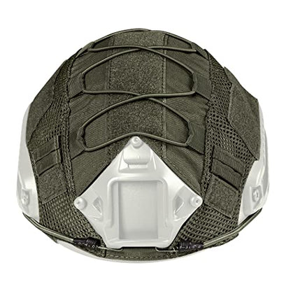 IDOGEAR Tactical Helmet Cover for Fast Helmet Covers Airsoft Military Paintball Hunting Shooting Gear - color: Ranger Green