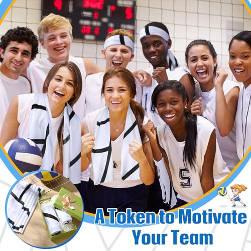 12 Pcs Cooling Neck Wraps Sweat Rag Volleyball Towels Bulk - color: White, size: Volleyball