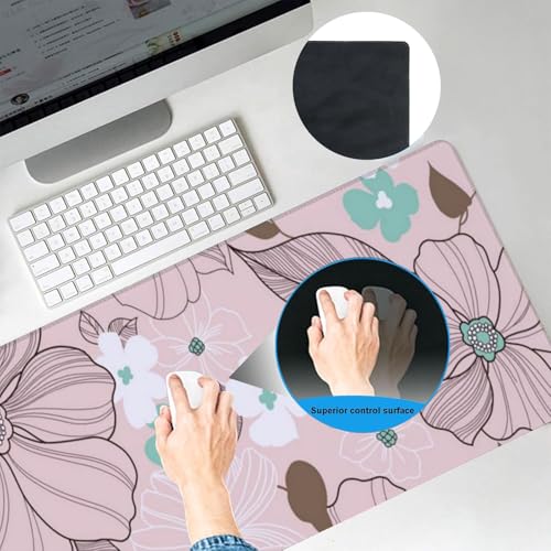 Octopus Ocean Gaming Mouse Pad, Office Desk Mat, Anti-Slip Rubber Base Cool Aesthetic Mouse Pads for Computer Laptop Keyboard School Home Desktop Gamer Home Accessories Decor 31.5" x 11.8"
