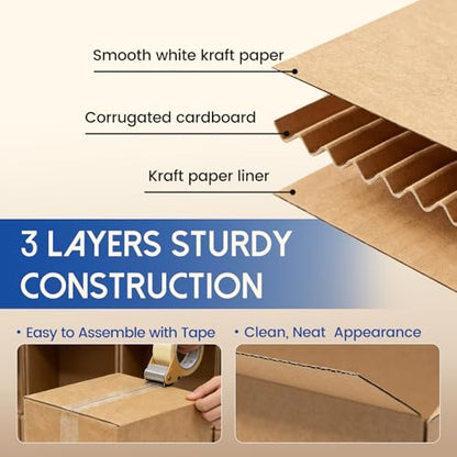 9x6x4" Shipping Boxes 50 Pack - Small Corrugated Cardboard Mailing Box Packaging for Small Business - Brown Mailer Packing Supplies - size: 9x6x4 inches (50 Pack)