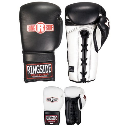 Ringside IMF Tech Lace-Up Sparring Boxing Gloves - color: White, size: 16-Ounce