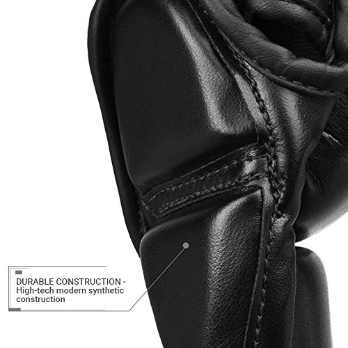 Revgear Pinnacle MMA Gloves | Classic MMA Sparring Glove Design - color: Black/Black, size: Medium