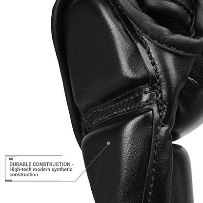 Revgear Pinnacle MMA Gloves | Classic MMA Sparring Glove Design - color: Black/Black, size: Medium