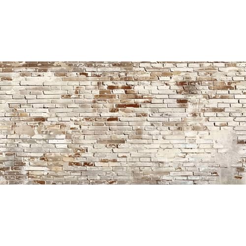 AWERT 36x24 inches Brick wall Aquarium Background Vintage Stone Brick Fish Tank Background Polyester Terrarium Background